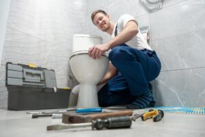 plumber-dealing-with-toilet