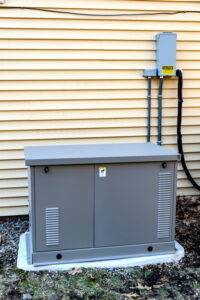 Whole-house-generator-hooked-up-outside-of-house